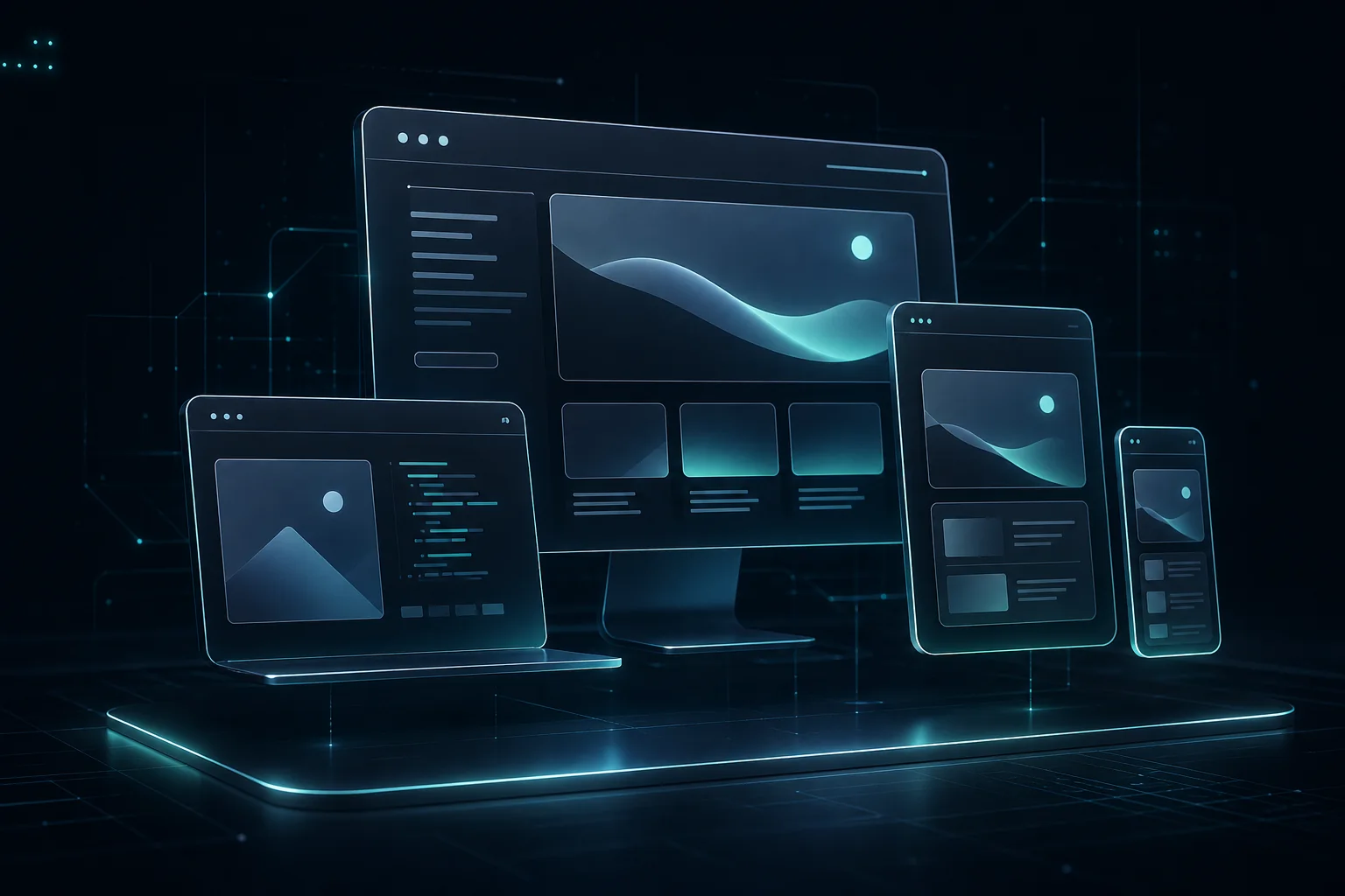 Abstract digital interface artwork