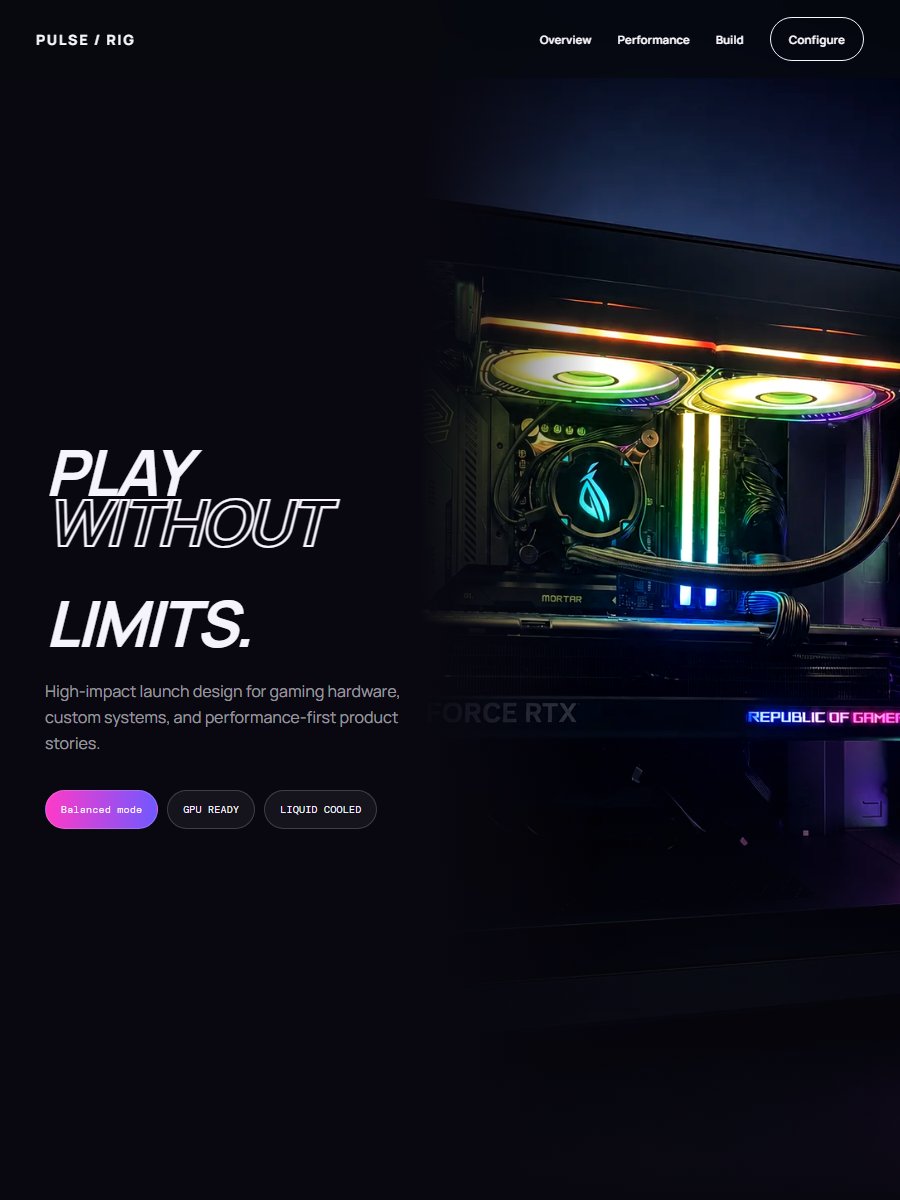 Pulse RIG website preview