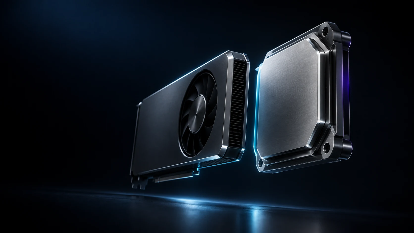 Floating graphite graphics module and precision cooling plate